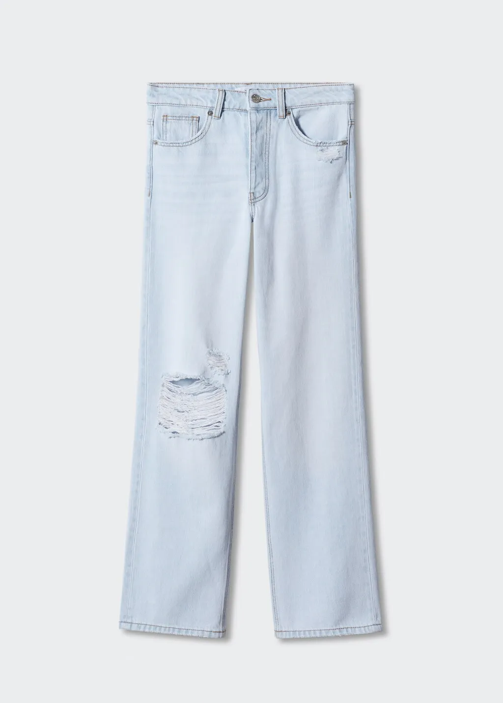 Jeans wideleg strappi decorativi