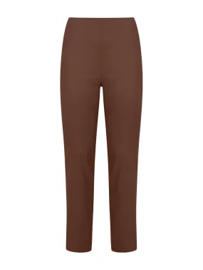 Pantalone capri con spacchetti in Super Fresh - Cappuccino